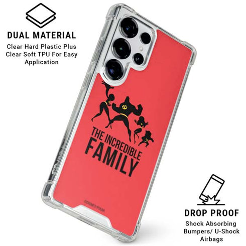 Disney The Incredibles Family Sillhouette Galaxy S25 Ultra Clear Case